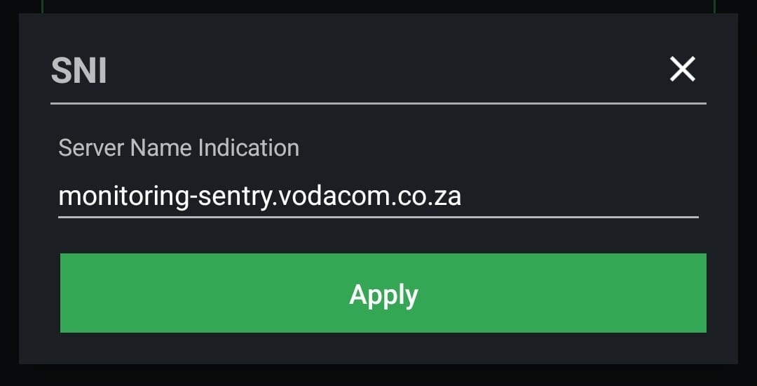 SNI Configuration Example