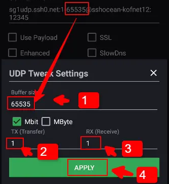 UDP Custom Selection