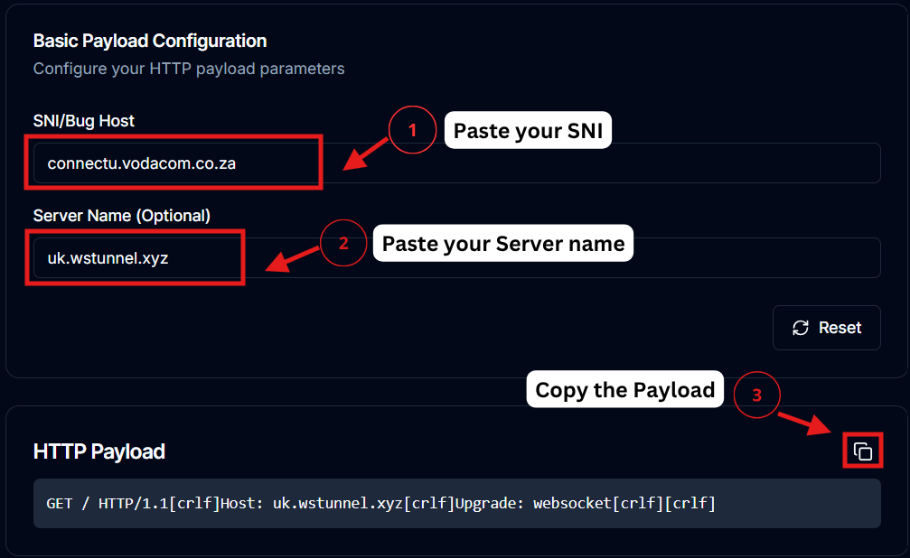 Payload Generator Interface