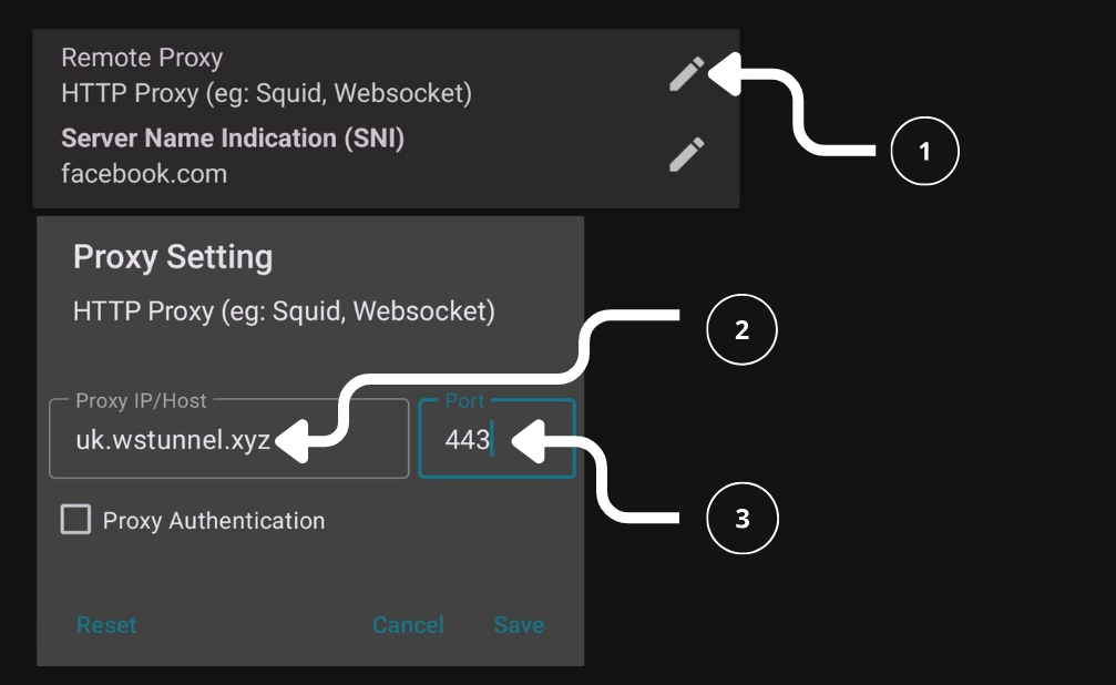 Remote Proxy Settings